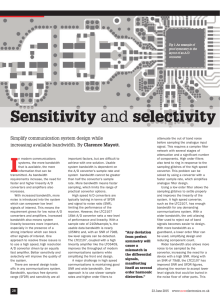 Sensitivity and selectivity