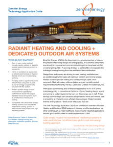 radiant heating and cooling + dedicated outdoor air systems