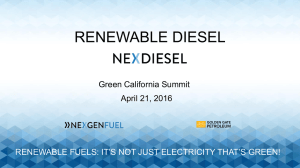 renewable diesel - Green Technology
