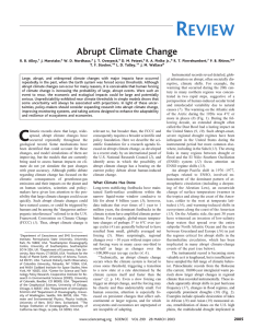 Abrupt Climate Change - University of California, San Diego