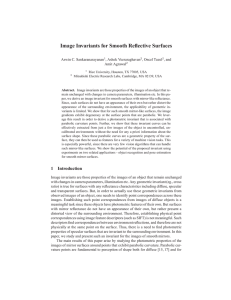 Image Invariants for Smooth Reflective Surfaces