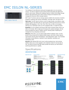 Spec Sheet: EMC Isilon NL Series