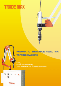 pneumatic / hydraulic / electric tapping machine