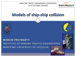 Models of ship-ship collision