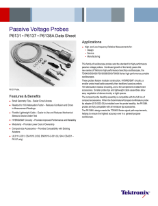 Passive Voltage Probes - P6131, P6137, P6138A