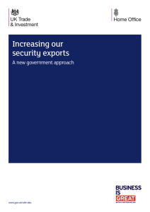 Increasing our security exports, A new government approach