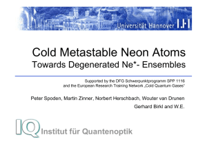 Cold Metastable Neon Atoms