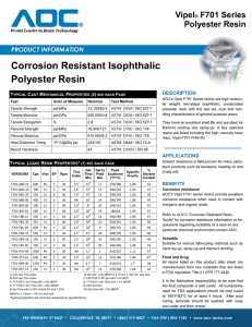 Corrosion Resistant Isophthalic Polyester Resin