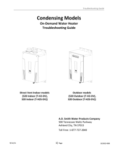 320 and 520 Condensing Troubleshooting Guide