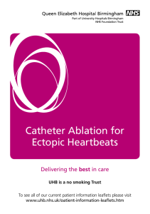 Catheter Ablation for Ectopic Heartbeats
