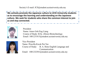 We actively promote the Japanese culture to UCSI University