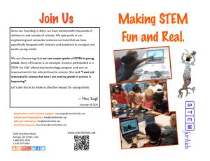 Making STEM Fun and Real. Join Us
