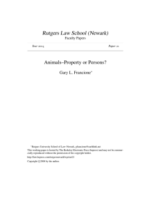 Animals--Property or Persons?