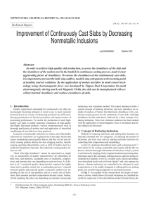 Improvement of Continuously Cast Slabs by Decreasing Nonmetallic