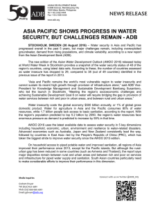 asia pacific shows progress in water security, but challenges remain