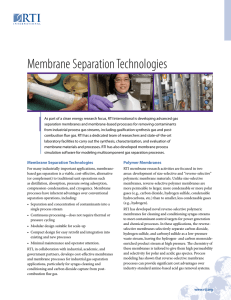 Membrane Separation Technologies