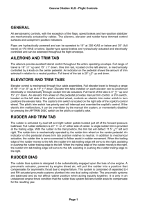 general ailerons and trim tab elevators
