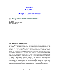 Rudder Design Chapter 12 Design of Control Surfaces