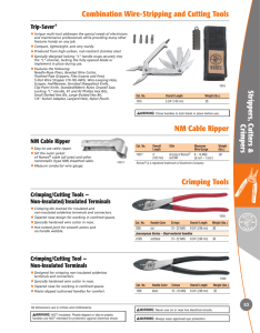 Combination Wire-Stripping and Cutting Tools