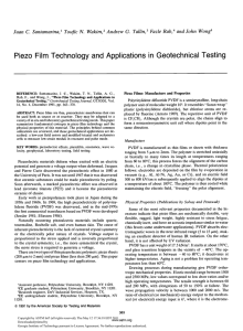 Piezo Film Technology and Applications in Geotechnical Testing