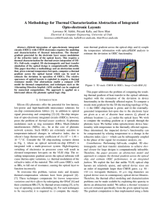 A Methodology for Thermal Characterization Abstraction of