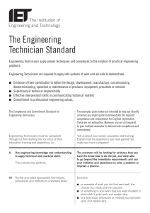 The Engineering Technician Standard