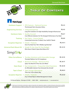 Table Of Contents - Zerowait Corporation