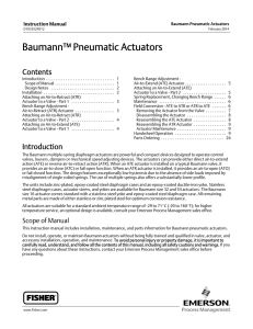 Baumann™ Pneumatic Actuators - Welcome to Emerson Process