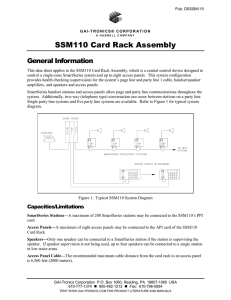 SSM110 Card Rack Assembly - GAI