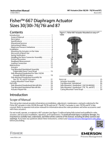 Fisher™ 667 Diaphragm Actuator Sizes 30/30i‐76/76i and 87