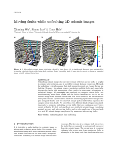 Moving faults while unfaulting 3D seismic images