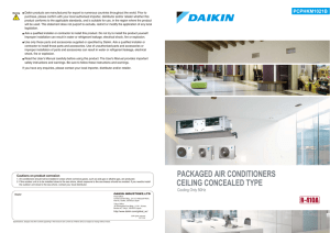 PACKAGED AIR CONDITIONERS CEILING CONCEALED TYPE