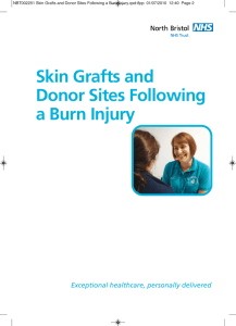 Skin Grafts And Donor Sites Following A Burn Injury