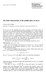The Euler characteristic of the moduli space of curves