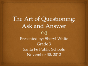 Ask and Answer Questions (Grade 3)