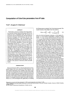 Computation of Cole-Cole parameters from IP data