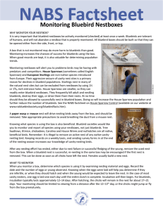 Monitoring Bluebird Nestboxes - North American Bluebird Society