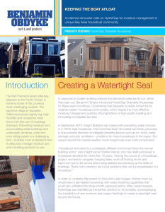 Introduction Creating a Watertight Seal