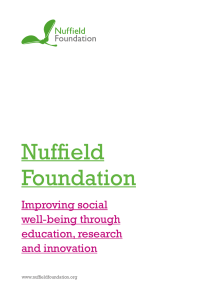 Nuffield Foundation leaflet