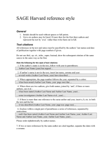 SAGE Harvard reference style