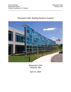 Straumann USA: Building Systems Analysis Straumann USA