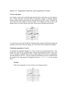Section V.2: Magnitudes, Directions, and Components of Vectors