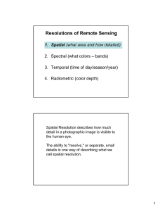 Resolutions of Remote Sensing