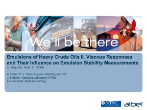 Emulsions of Heavy Crude Oils II. Viscous Responses and