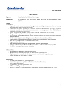 1 Job Description Sales Engineer