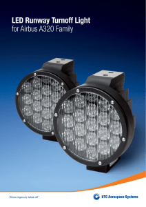 LED Runway Turnoff Light for Airbus A320 Family