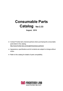 Consumable parts and supplies for Pyrolyzers