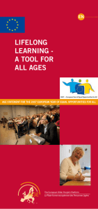 LIFELoNG LEArNING - A tooL For ALL AGES