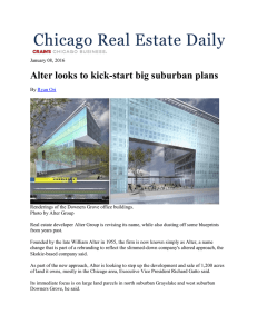 Alter looks to kick-start big suburban plans