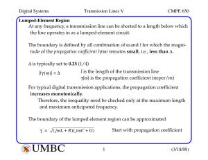 Digital Systems Tranmission Lines V CMPE 650 1 (3/18/08) Lumped